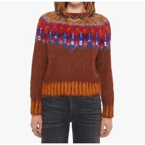 NEW MARIA CHER brookside creek sweater in brick